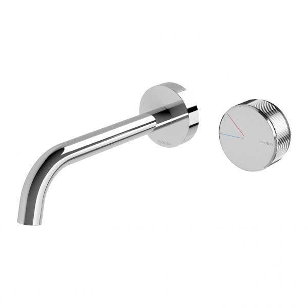 Axia Wall Basin/Bath Curved Outlet Mixer Set 180mm