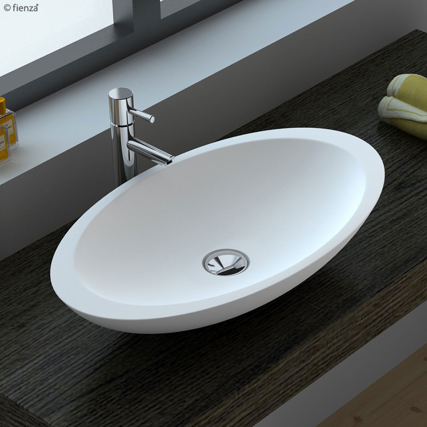 BAHAMA Matte White Solid Surface Basin