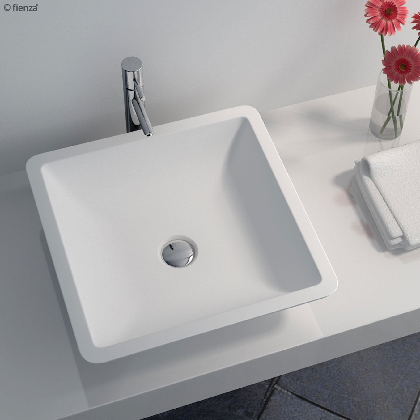 CLASSIQUE, 420, Matte White, Solid Surface Basin