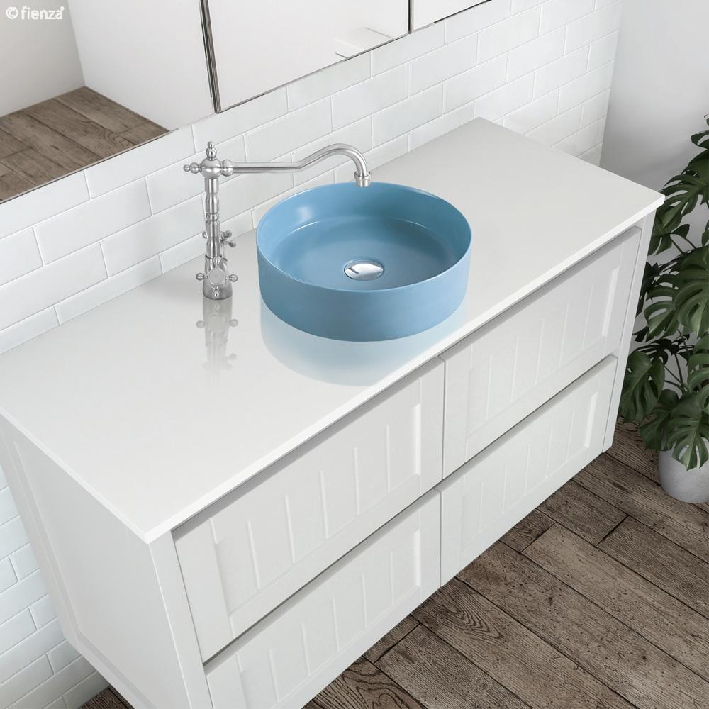 REBA Matte Blue Above Counter Basin