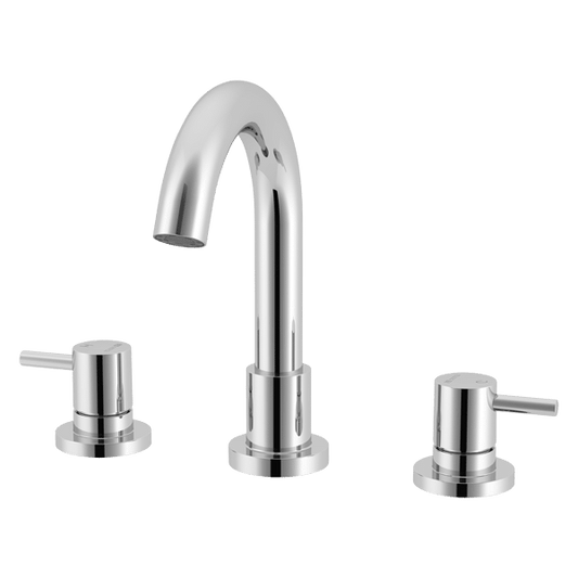 Chrome Lucia Gooseneck 3 Piece Bath Set