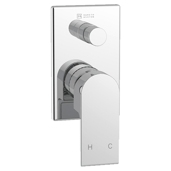 Chrome Park Avenue Complete Shower / Bath Diverter Mixer for 70mm Wall Cavity