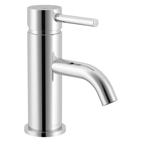 Chrome Lucia Basin Mixer with Curved Spout