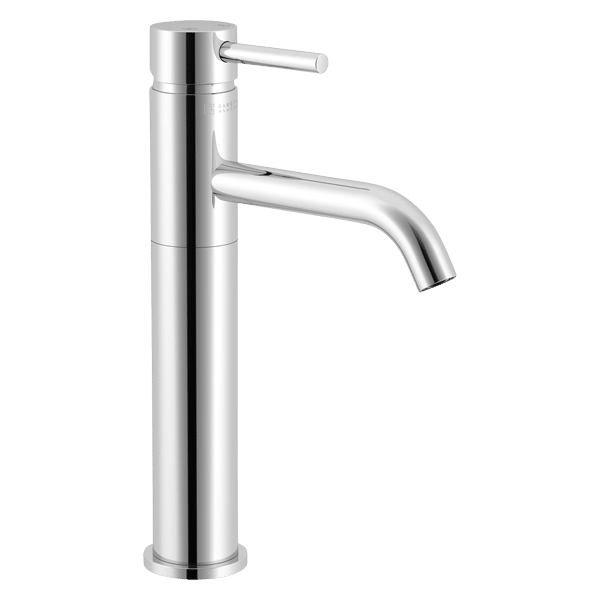 Chrome Lucia High Basin Mixer with Curved Spout
