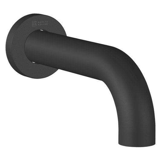 Black Lucia Curved Basin & Bath Spout 230mm