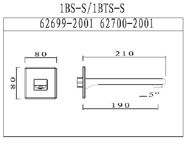 Chrome Park Avenue Basin Spout 2 Piece 210mm