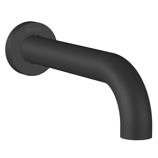 Black Lucia Curved Basin Spout 200mm