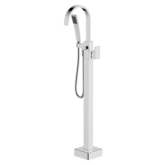 Chrome Park Avenue Floor Mounted Bath Filler with Hand Shower