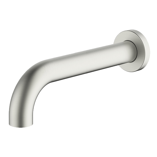 Brushed Nickel Lucia Curved Basin & Bath Spout 230mm