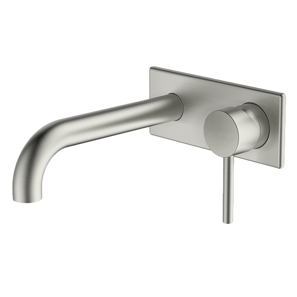 Brushed Nickel Lucia Square Basin Set