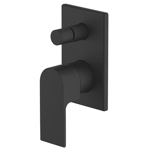 Black Park Avenue Complete Shower / Bath Diverter Mixer for 70mm Wall Cavity