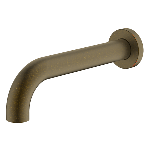 Aged Brass Lucia Curved Basin & Bath Spout 230mm