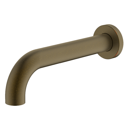 Aged Brass Lucia Curved Basin & Bath Spout 230mm