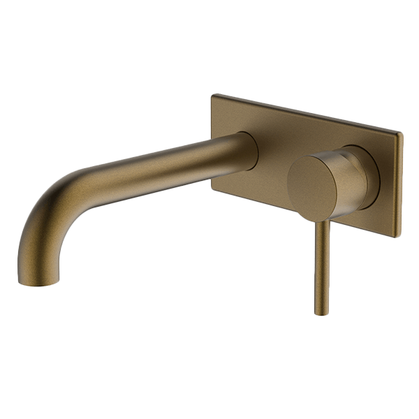 Aged Brass Lucia Square Basin Set