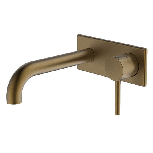 Aged Brass Lucia Square Basin Set