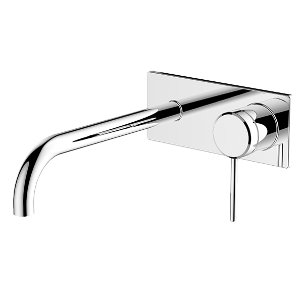 Chrome Poco Wall Basin / Bath Set 220mm