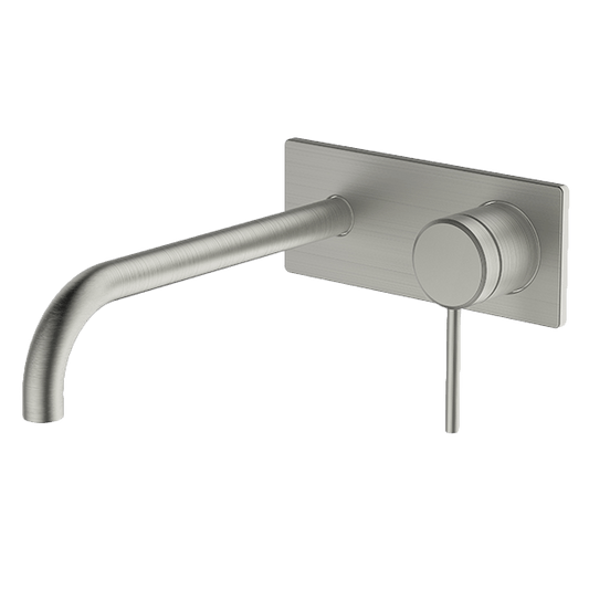 Brushed Nickel Poco Wall Basin / Bath Set 220mm