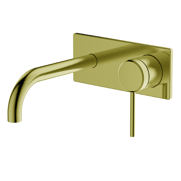 Brushed Brass Poco Wall Basin / Bathet Set 165mm