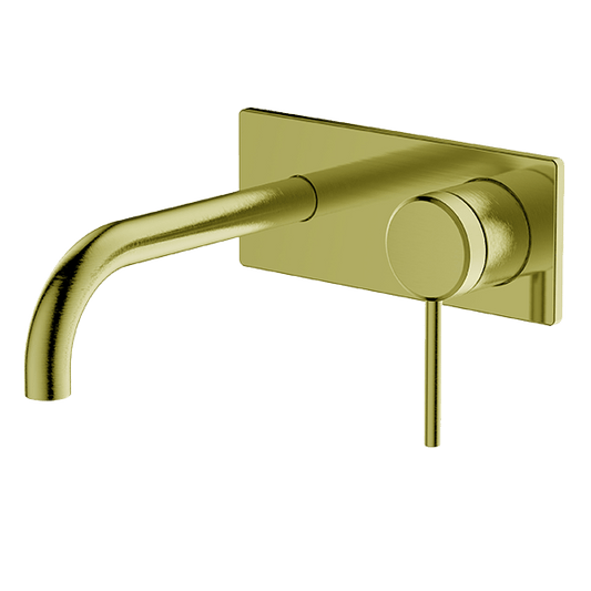Brushed Brass Poco Wall Basin / Bathet Set 165mm
