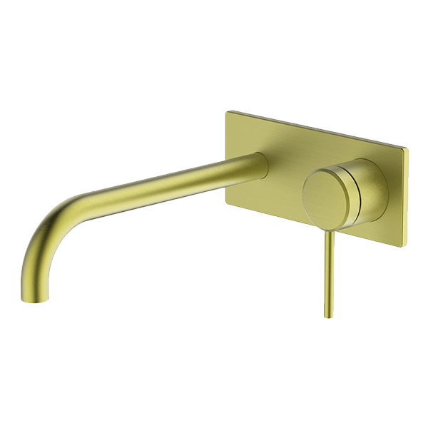 Brushed Brass Poco Wall Basin / Bath Set 220mm