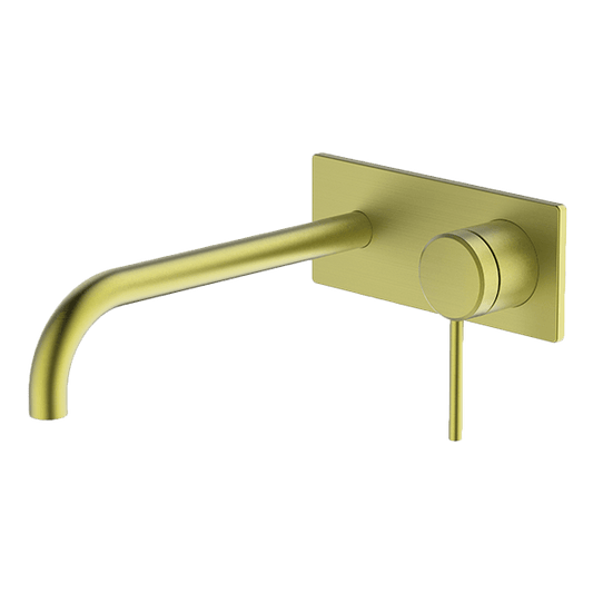 Brushed Brass Poco Wall Basin / Bath Set 220mm