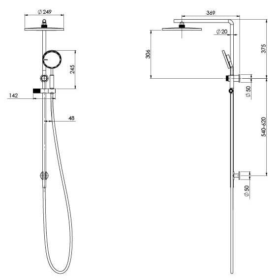 NX Iko Twin Shower
