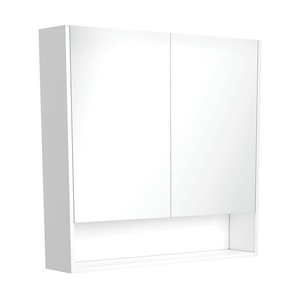 900, Undershelf Mirror Cabinet, Matte White