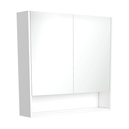 900, Undershelf Mirror Cabinet, Matte White