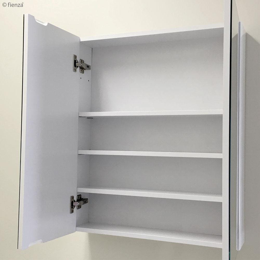 750 Mirror Cabinet, Pencil Edge + 2 Side Shelves