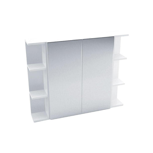 600 Mirror Cabinet, Pencil Edge + 2 Side Shelves