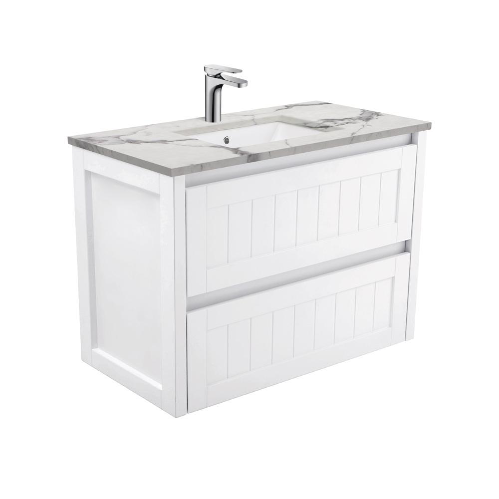 SARAH, Calacatta Marble, 900, + Hampton Wall-Hung