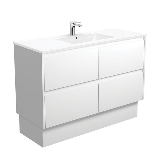 Dolce Amato 1200, Matte White, Vanity on Kick