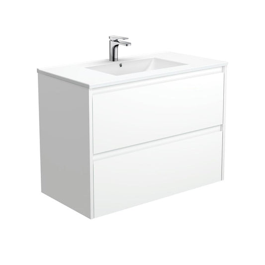 Dolce Amato 900, Matte White Vanity, Wall-Hung